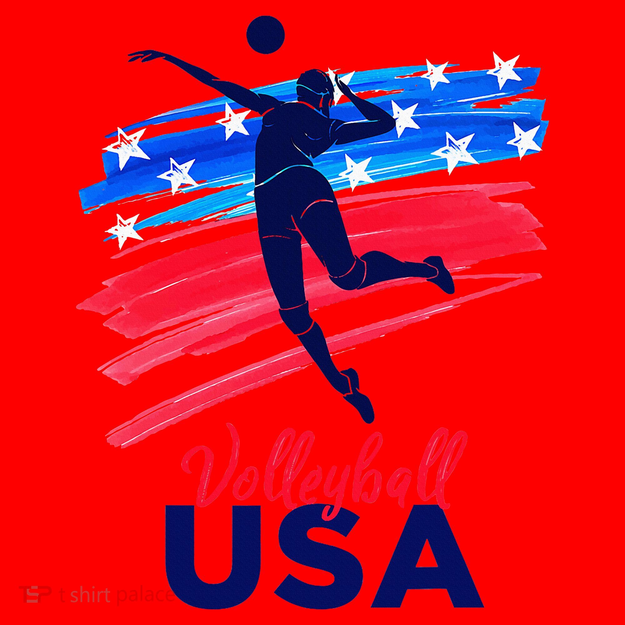 Volleyball Usa Support Santa Hat