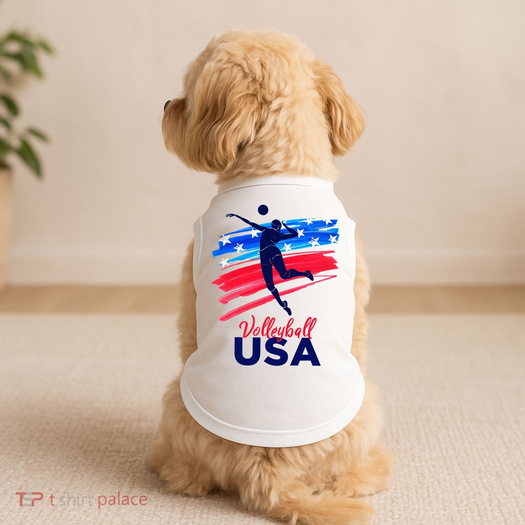 Volleyball Usa Support Doggie Tank