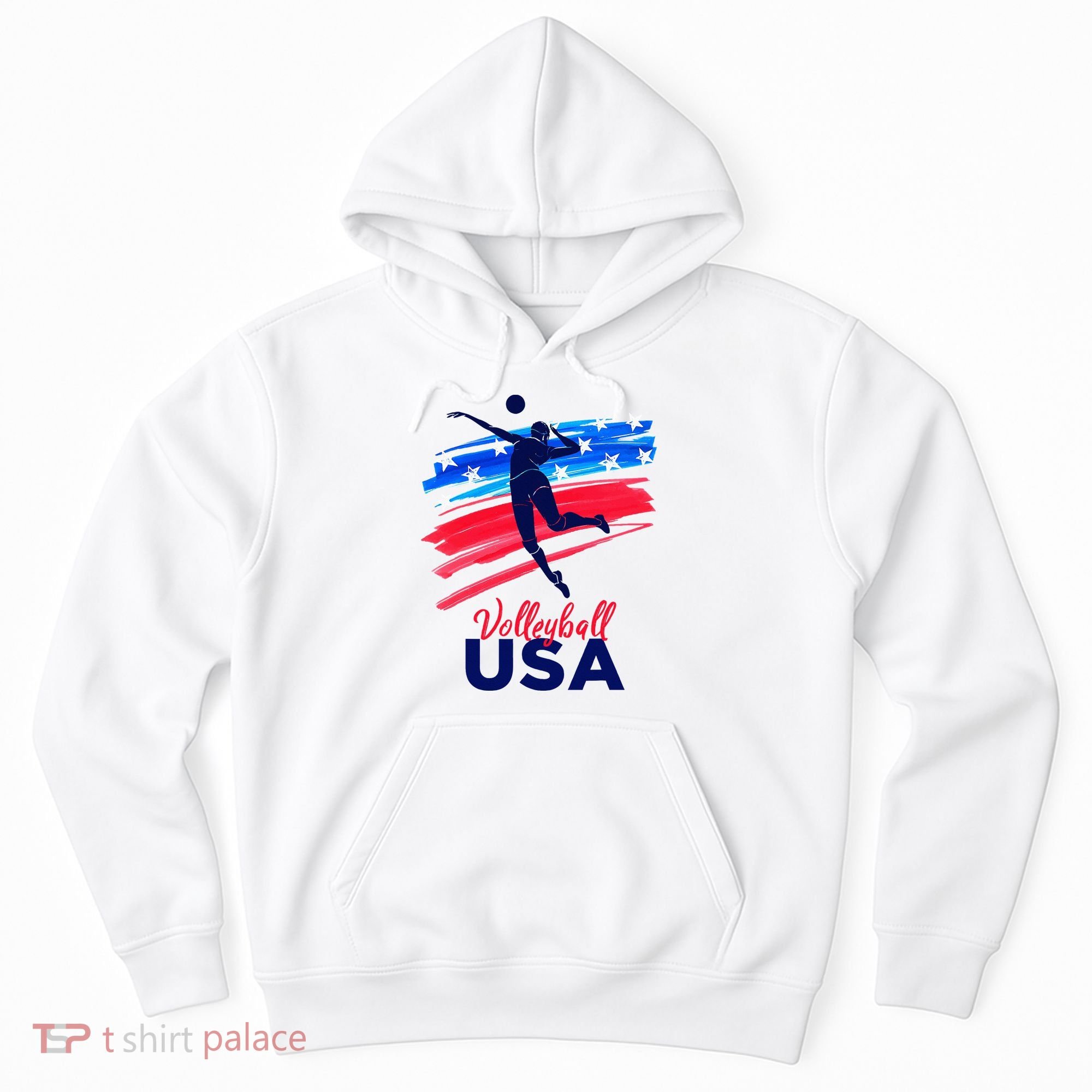 Volleyball Usa Support Hoodie