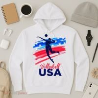 Volleyball Usa Support Hoodie thumb 3