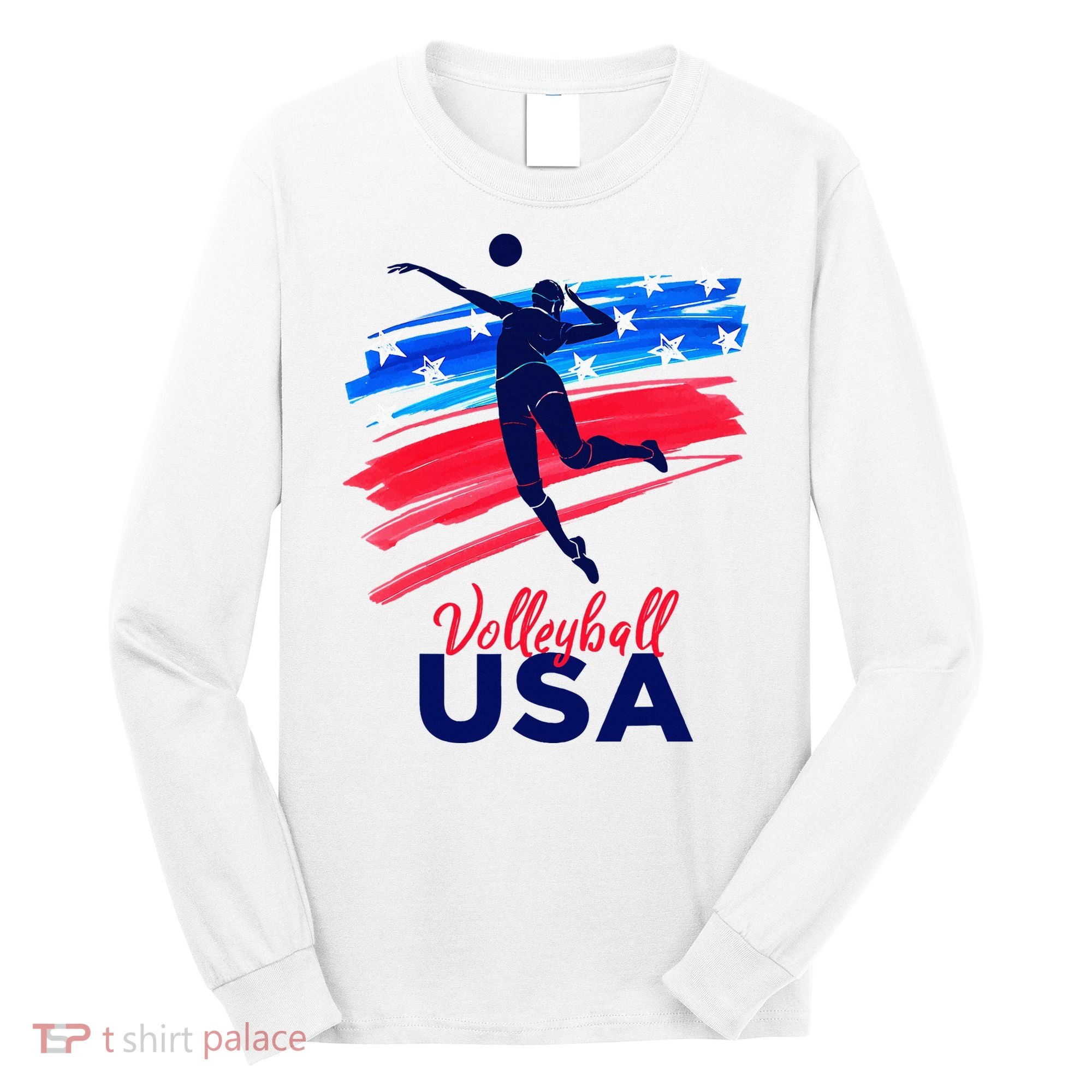 Volleyball Usa Support Long Sleeve Shirt