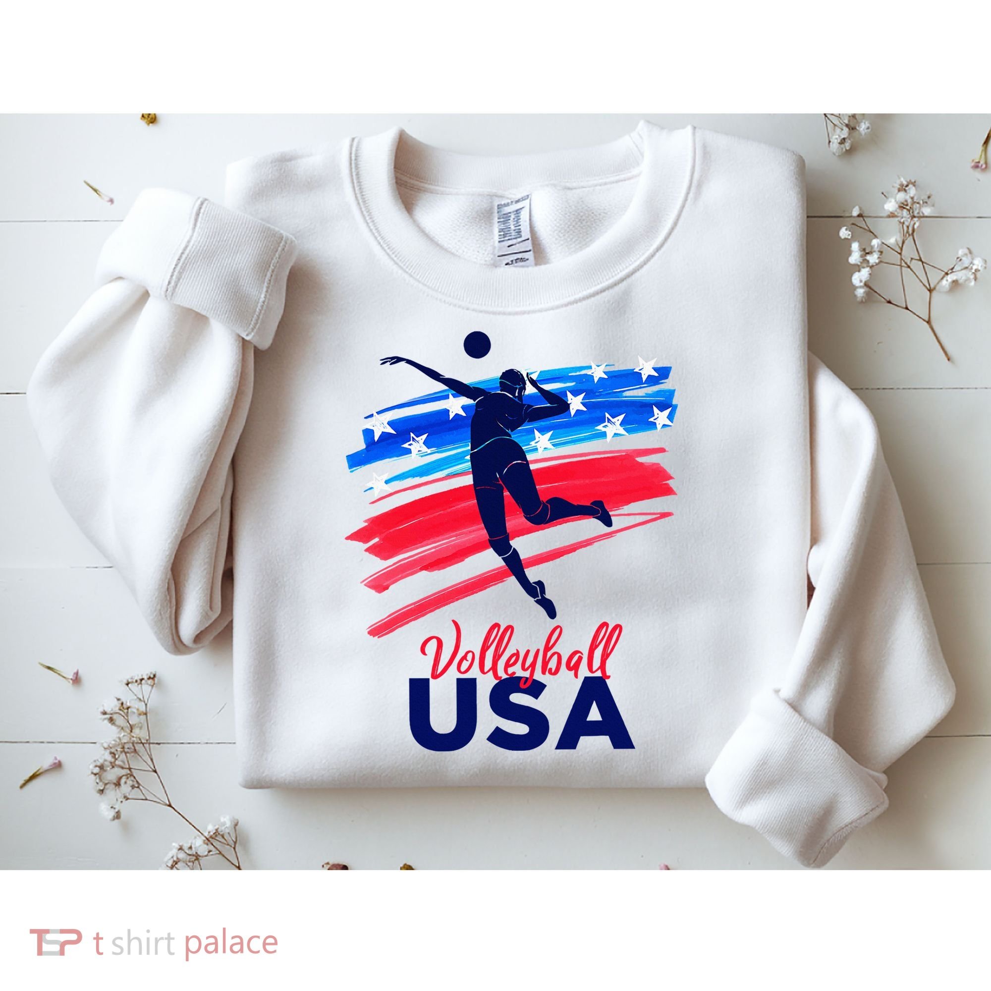 Volleyball Usa Support Sweatshirt