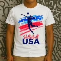 Volleyball Usa Support T-Shirt thumb 3