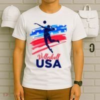 Volleyball Usa Support T-Shirt thumb 6