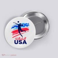 Volleyball Usa Support Button thumb 0
