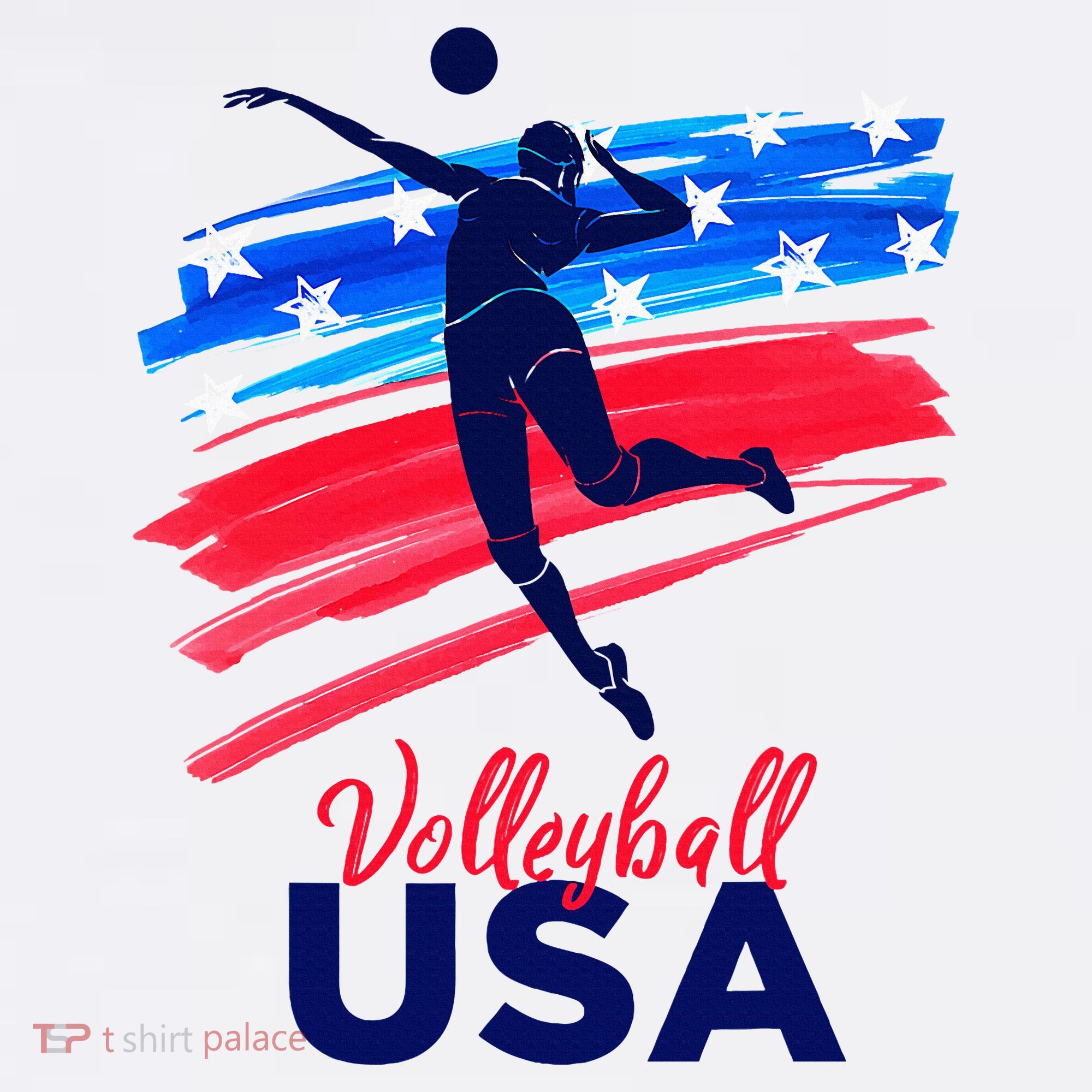 Volleyball Usa Support Button