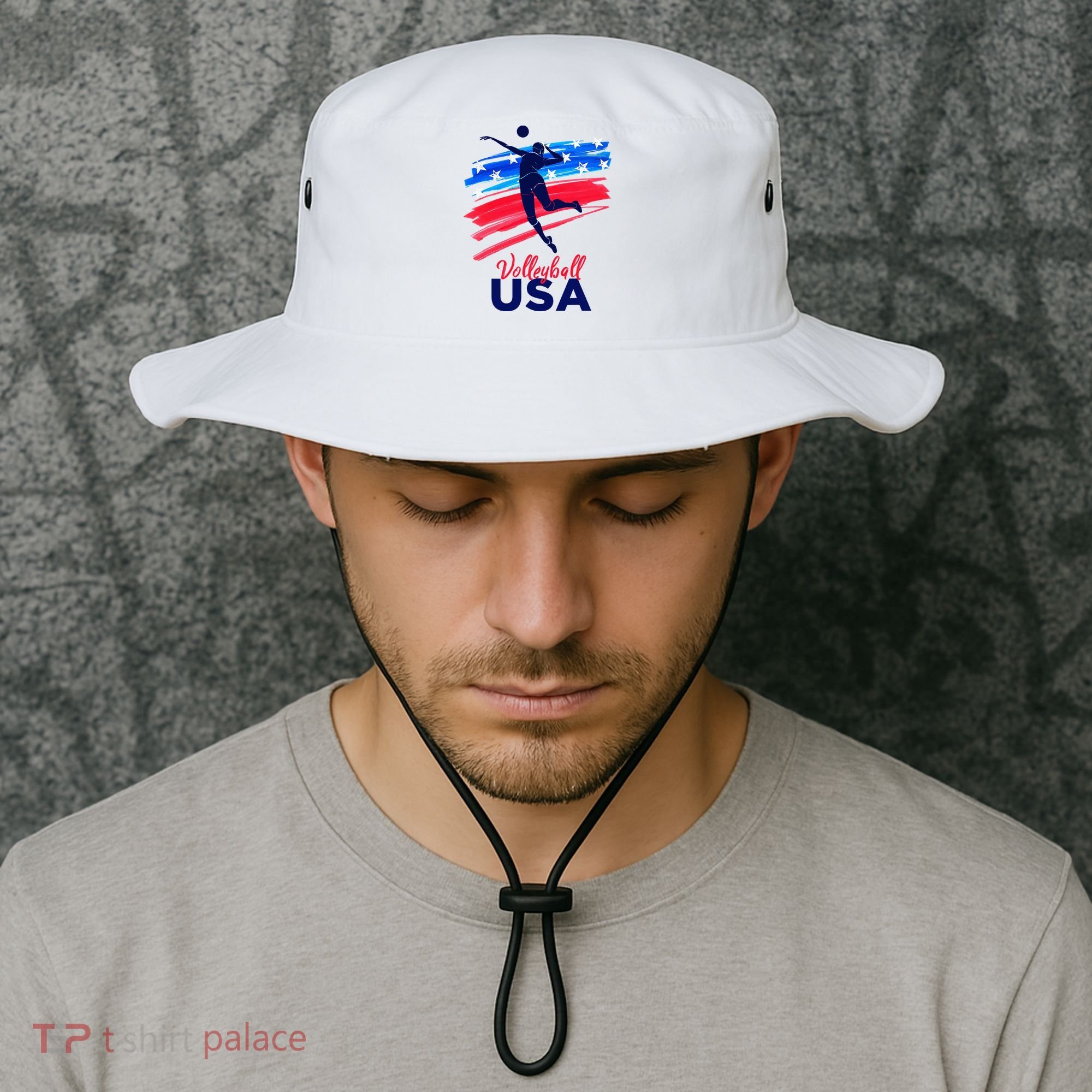 Volleyball Usa Support Bucket Hat