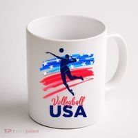 Volleyball Usa Support Coffee Mug thumb 1