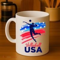 Volleyball Usa Support Coffee Mug thumb 4