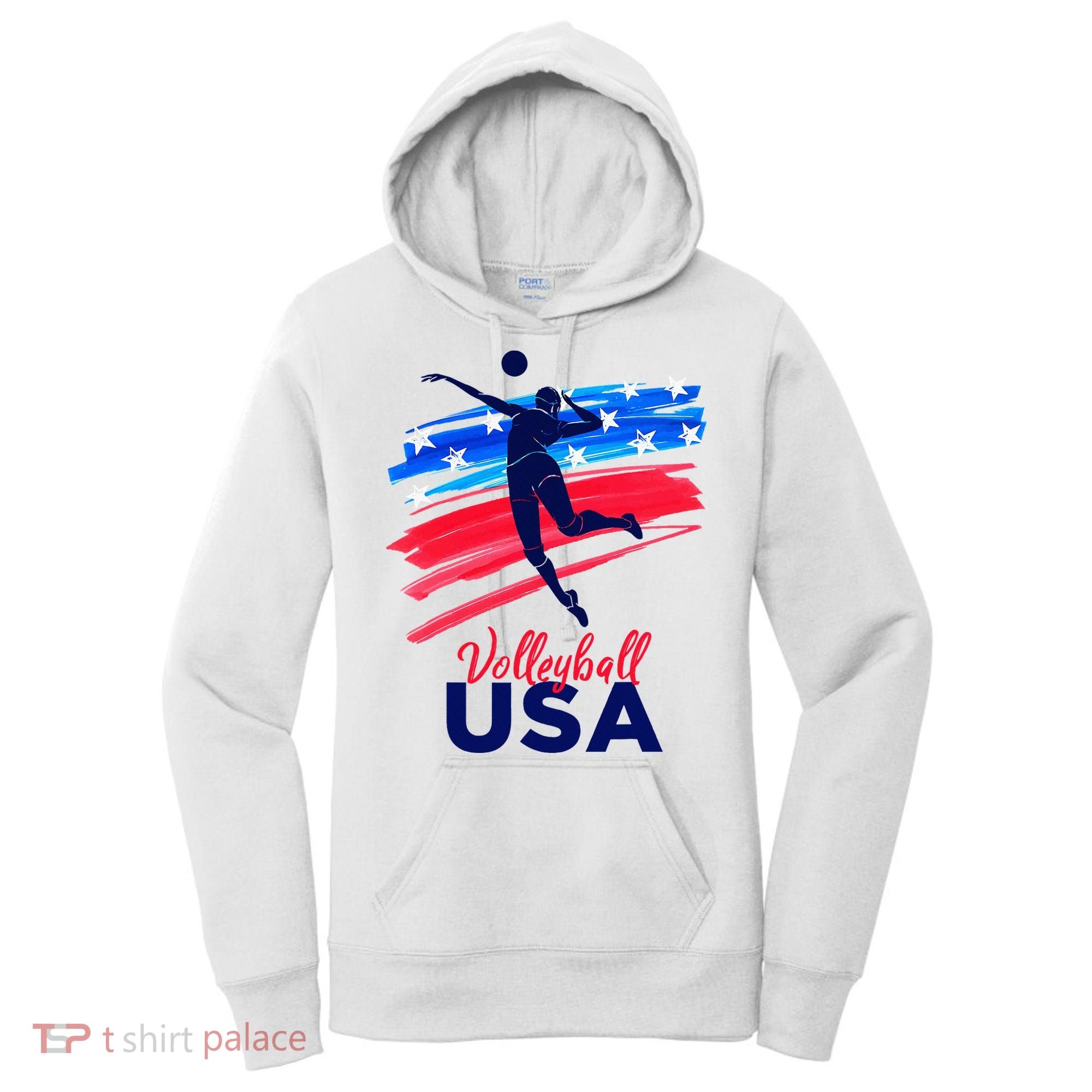 Volleyball Usa Support Women's Hoodie