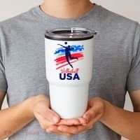 Volleyball Usa Support Tumbler thumb 2