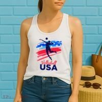 Volleyball Usa Support Women's Tank Top thumb 2
