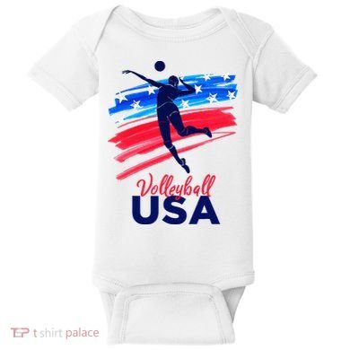 Volleyball Usa Support Baby Bodysuit
