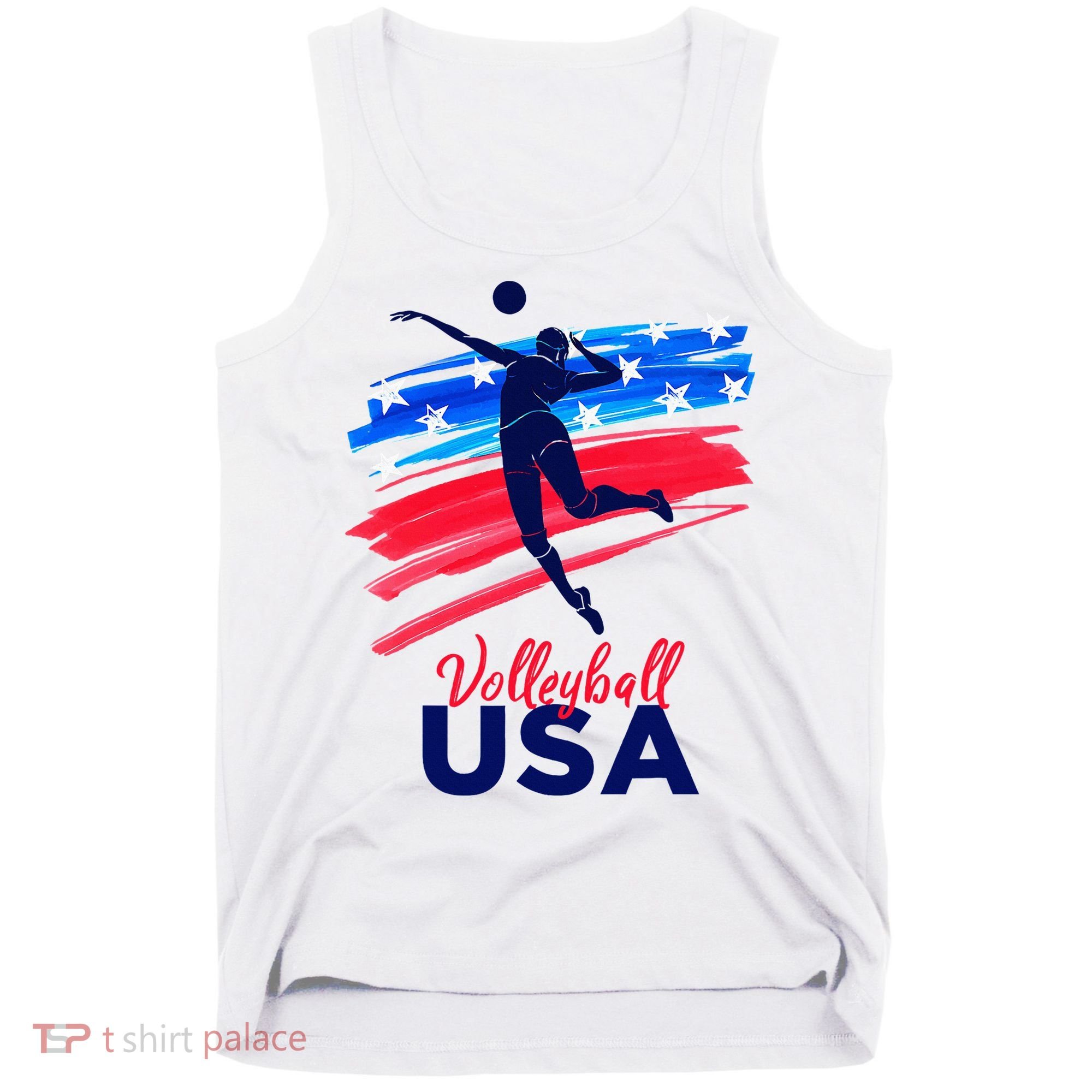 Volleyball Usa Support Tank Top