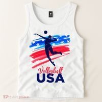 Volleyball Usa Support Tank Top thumb 2