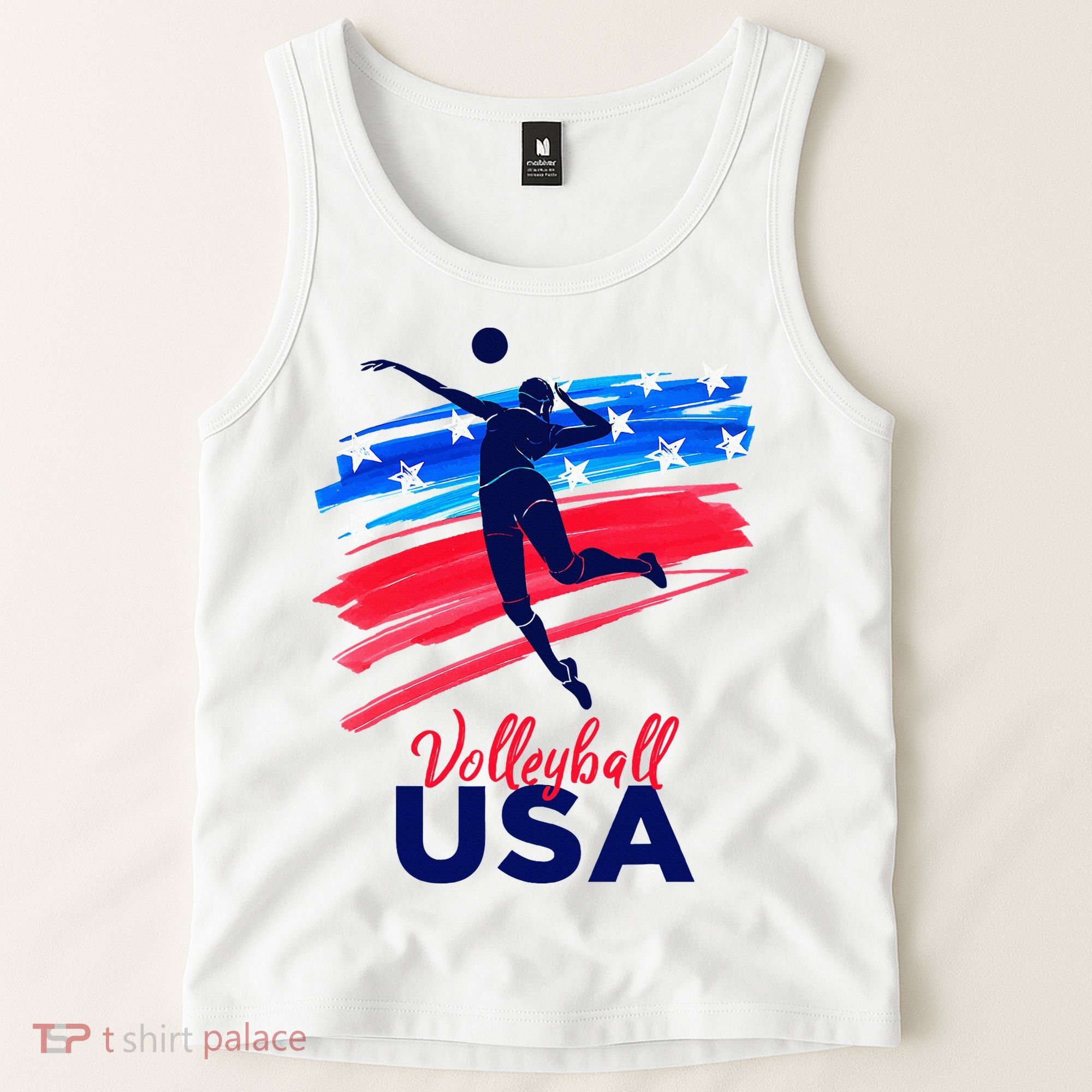Volleyball Usa Support Tank Top