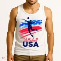 Volleyball Usa Support Tank Top thumb 3