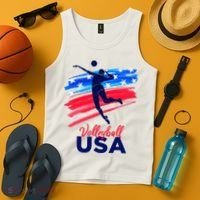 Volleyball Usa Support Tank Top thumb 4