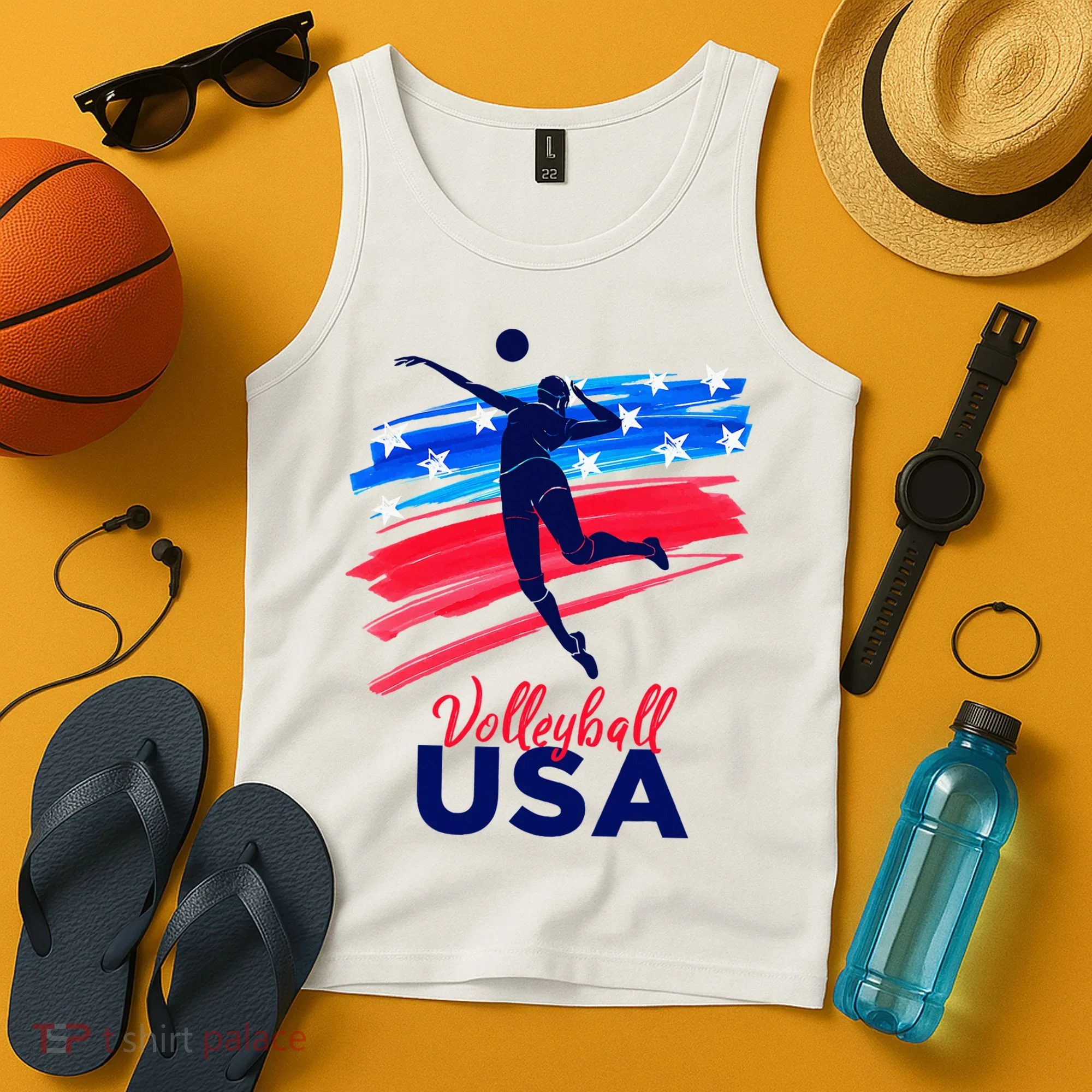 Volleyball Usa Support Tank Top