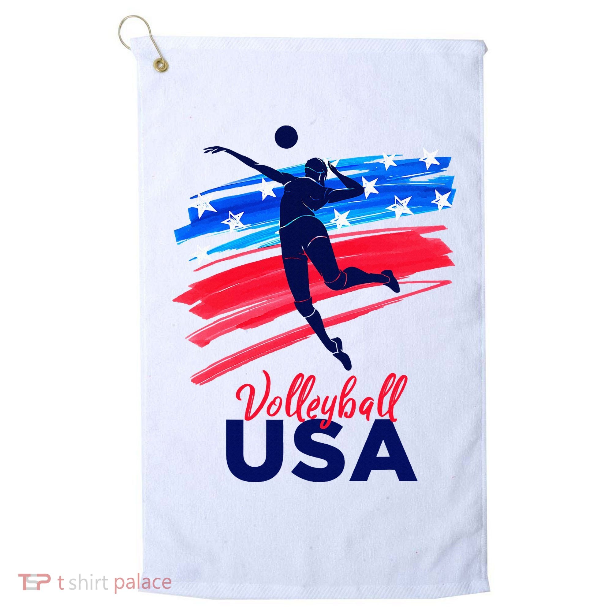Volleyball Usa Support Golf Towel