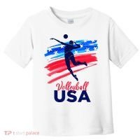 Volleyball Usa Support Toddler T-Shirt thumb 0