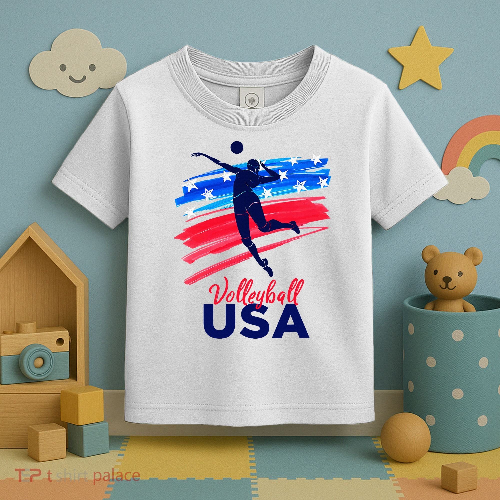 Volleyball Usa Support Toddler T-Shirt
