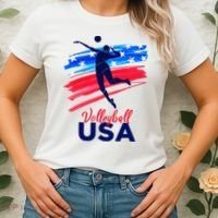 Volleyball Usa Support Women's T-Shirt thumb 2
