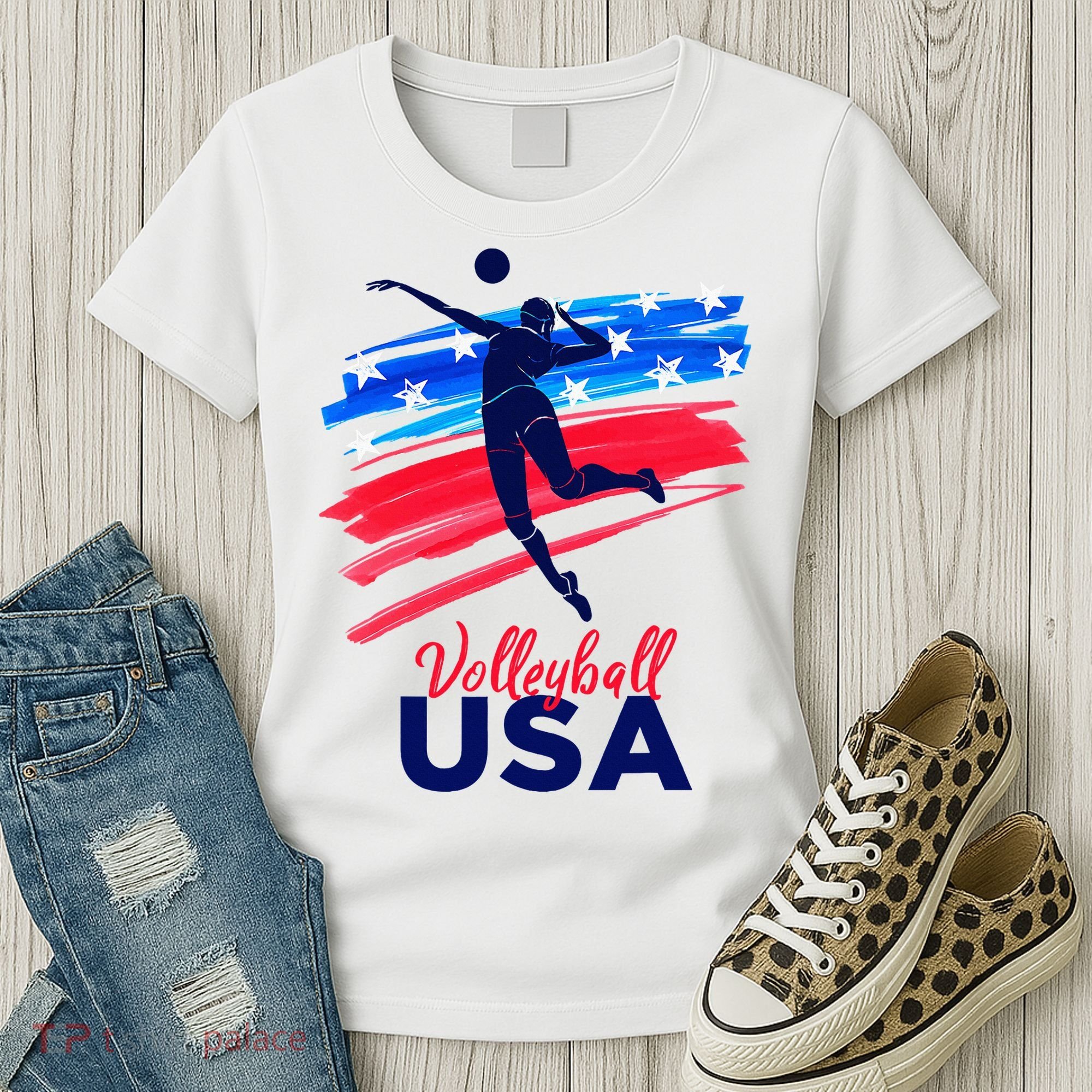 Volleyball Usa Support Women's T-Shirt