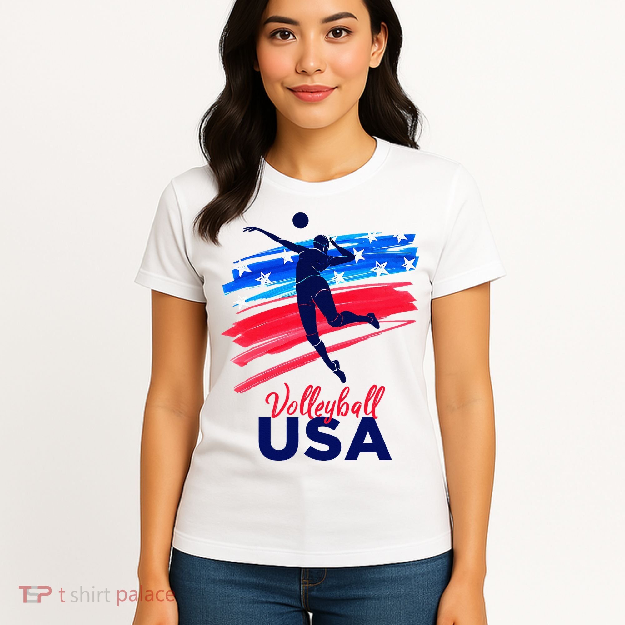 Volleyball Usa Support Women's T-Shirt