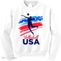 Volleyball Usa Support Kids Sweatshirt thumb 0