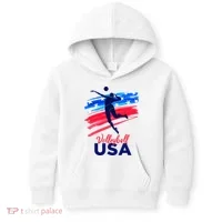 Volleyball Usa Support Kids Hoodie thumb 0