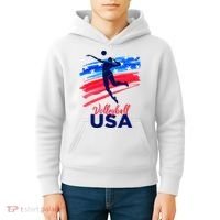 Volleyball Usa Support Kids Hoodie thumb 4