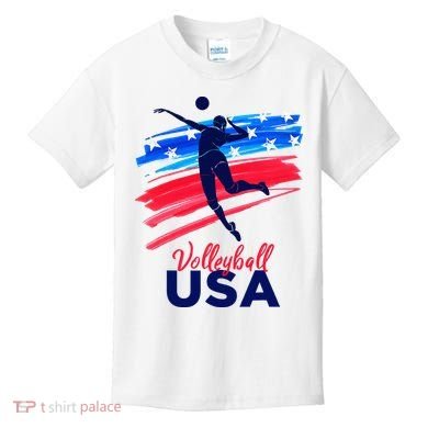 Volleyball Usa Support Kids T-Shirt