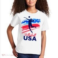 Volleyball Usa Support Kids T-Shirt thumb 2