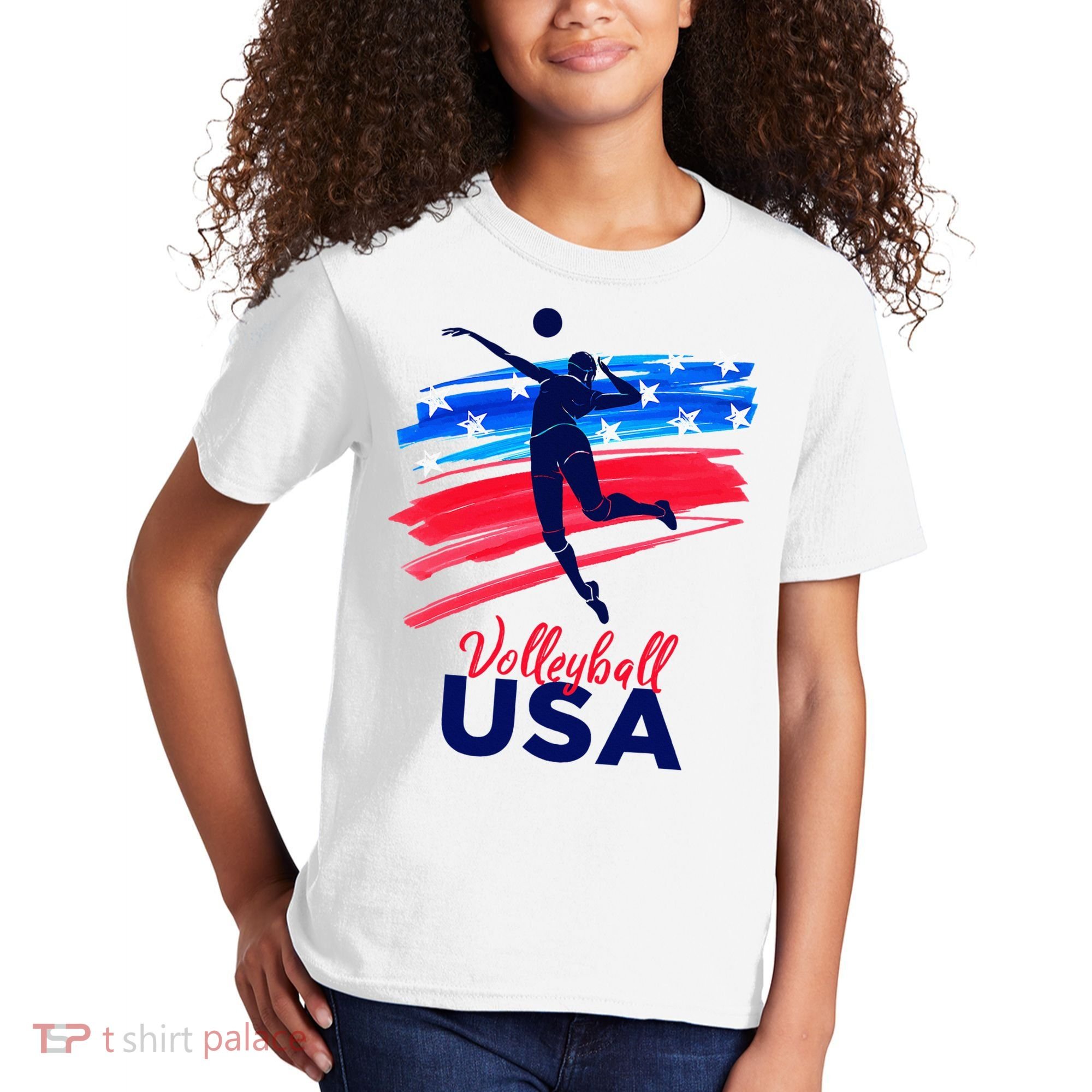 Volleyball Usa Support Kids T-Shirt