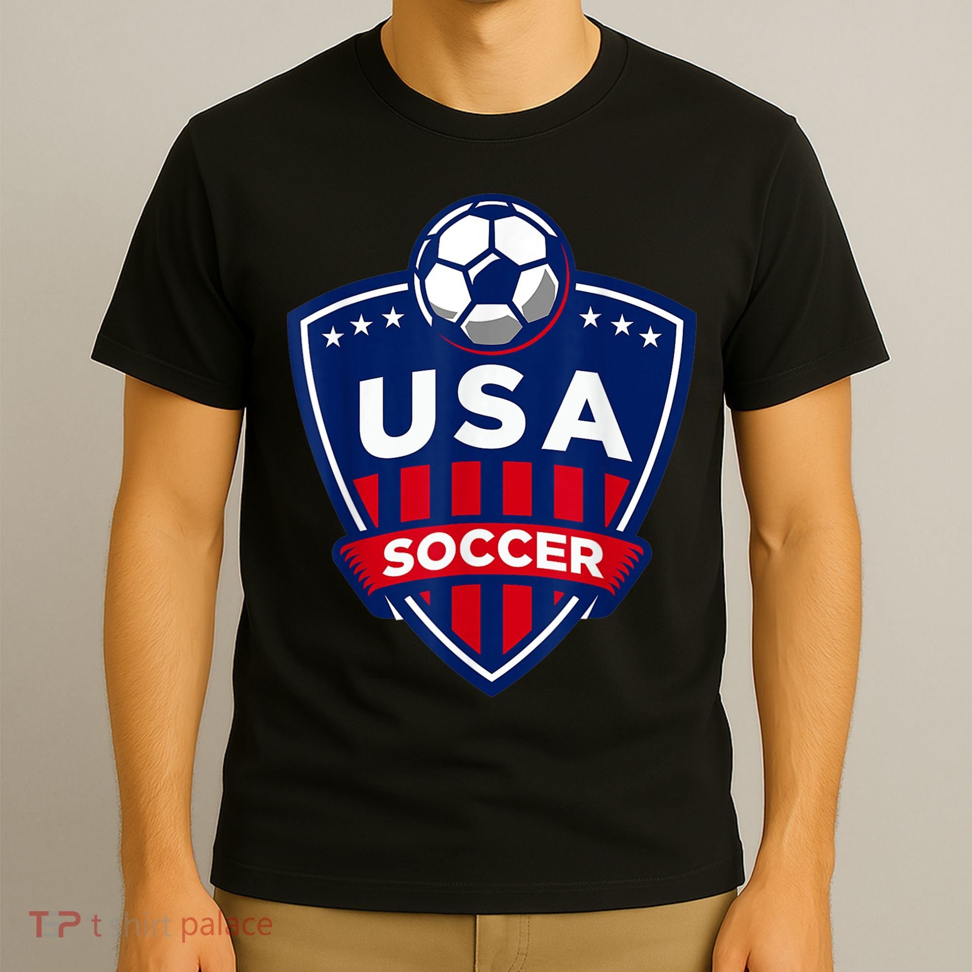 Vintage USA Soccer American Flag Football Jersey T-Shirt