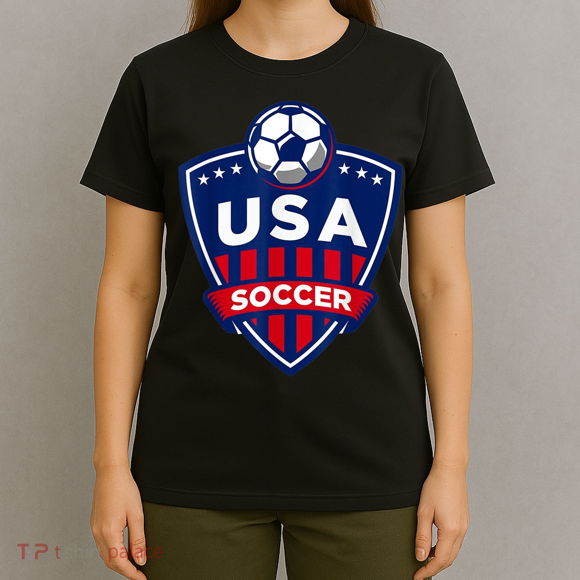 Vintage USA Soccer American Flag Football Jersey T-Shirt