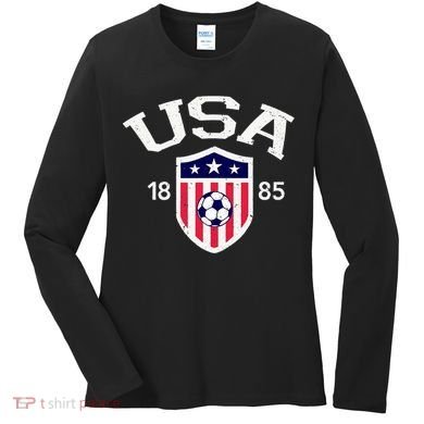 Vintage USA Soccer Women's Long Sleeve Shirt