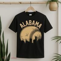 Vintage USA State Fan Player Coach Alabama Baseball T-Shirt thumb 2