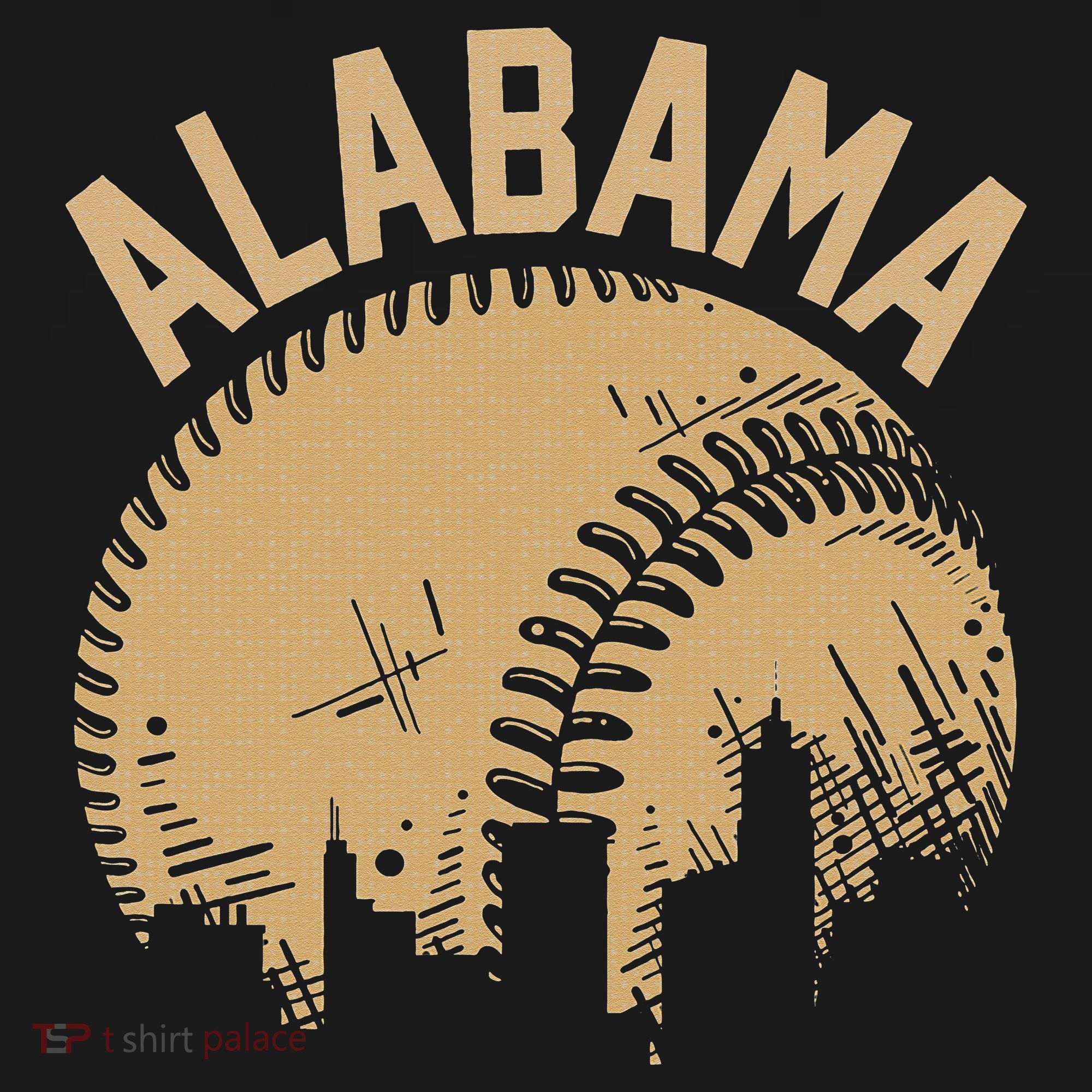 Vintage USA State Fan Player Coach Alabama Baseball T-Shirt