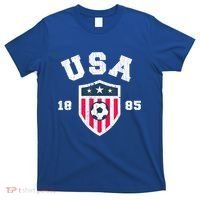 Vintage USA Soccer 1885 American Flag Football T-Shirt thumb 0