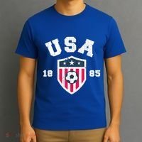 Vintage USA Soccer 1885 American Flag Football T-Shirt thumb 3