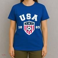 Vintage USA Soccer 1885 American Flag Football T-Shirt thumb 4