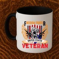 Veteran United States Freedom Fighter Coffee Mug thumb 2