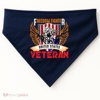 Veteran United States Freedom Fighter USA-Made Doggie Bandana thumb 0