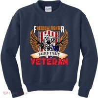 Veteran United States Freedom Fighter Kids Sweatshirt thumb 0