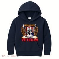 Veteran United States Freedom Fighter Kids Hoodie thumb 0