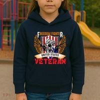 Veteran United States Freedom Fighter Kids Hoodie thumb 3