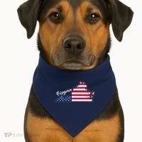 Virginia United States Map USA-Made Doggie Bandana thumb 1