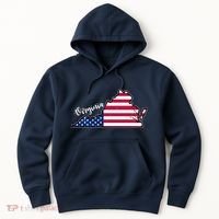 Virginia United States Map Hoodie thumb 0
